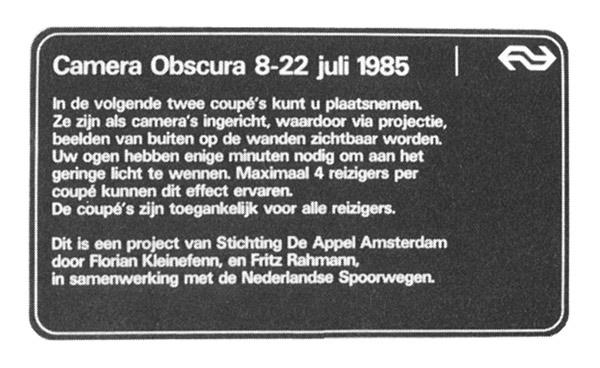 Aankondigingsbord. <em>fotograaf: © Florian Kleinefenn</em> © De Appel, Amsterdam & de kunstenaar(s)/the artist(s)
