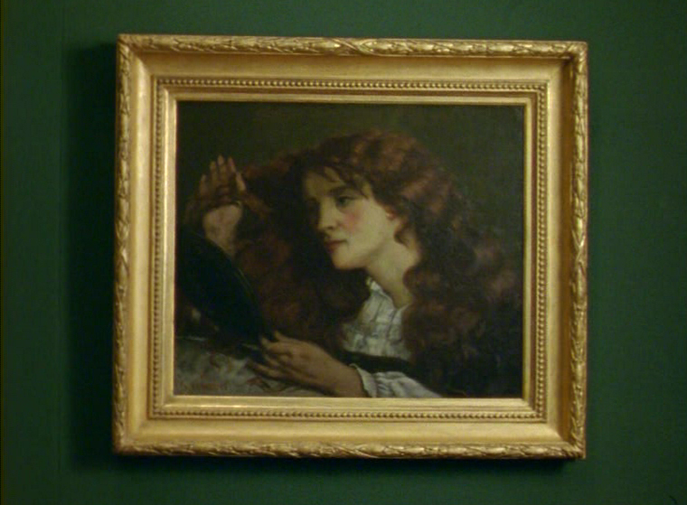 Olivier Foulon The Soliloqui of the Broom, 2008 ,co-productie met If I Can't Dance... en Kölnischer Kunstverein, 16 mm film, 8 min, courtesy de kunstenaar (Gustave Courbet Jo, La Belle Irlandaise, 1865-66. Courtsey H. O. Havemeye Collecti. <em>fotograaf: Rogier Taminiau</em> de Appel