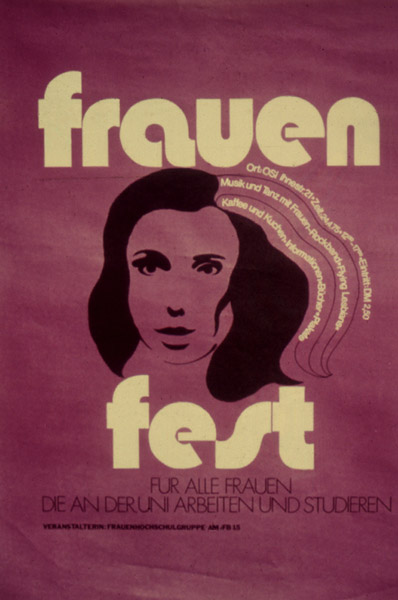 Affiche 'Frauen Fest' © De Appel, Amsterdam & de kunstenaar(s)/the artist(s)