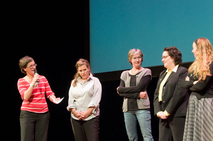 All the editors together: Nicole Beutler, Frederique Bergholtz, Marijke Hoogenboom, Gabrielle Schleijpen and Ann Demeester.
