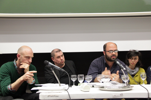 Edgar Schmitz, Mick Wilson, Hassan Khan, M&eacute;lanie Bouteloup. <em>fotograaf: Rogier Taminiau</em>