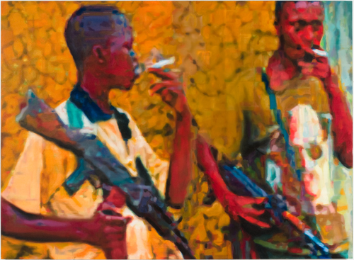 Bjarne Melgaard/Rod Bianco, Untitled, 2010, olie op doek, 183.5 cm x 134 cm x 4.4 cm. <em>fotograaf: Jason Mandella</em>