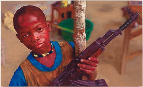 Bjarne Melgaard/Rod Bianco, Untitled, 2010, olie op doek, 148 cm x 88.9 cm x 4.4 cm. <em>fotograaf: Jason Mandella</em>