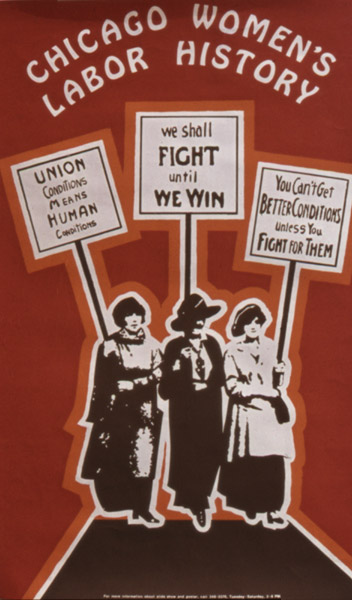 Affiche 'Chicago women's labor history' © De Appel, Amsterdam & de kunstenaar(s)/the artist(s)