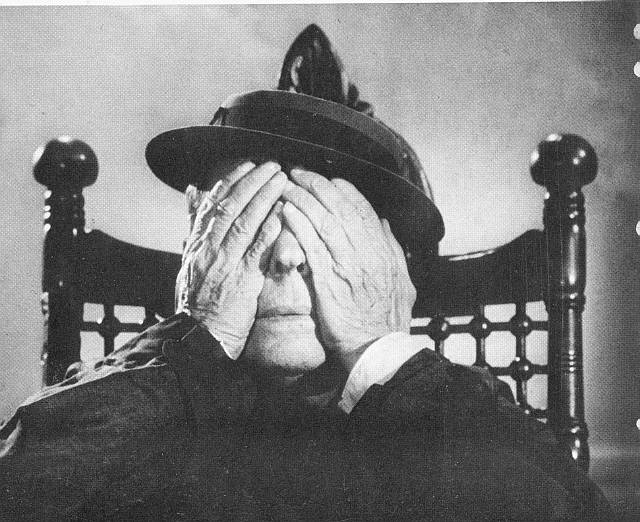 Buster Keaton op de set van Samuel Becketts FILM (1965)Courtesy van Evergreen Review
