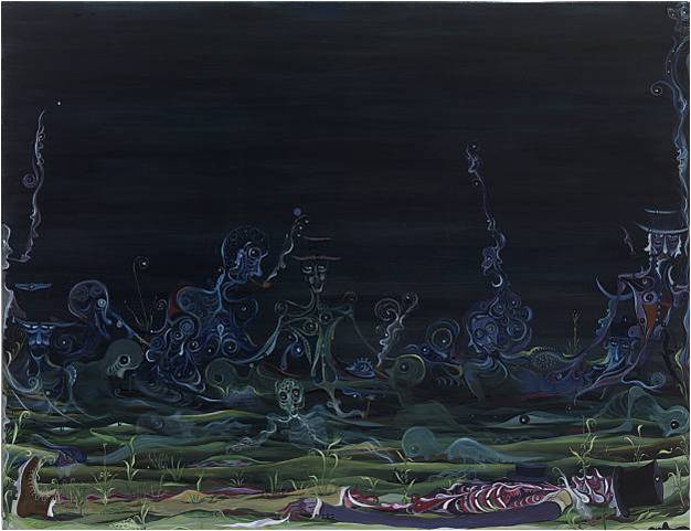 Tomasz Kowalski, Untitled, 2010. Olieverf op doek. Courtesy Tim van Laere Gallery
