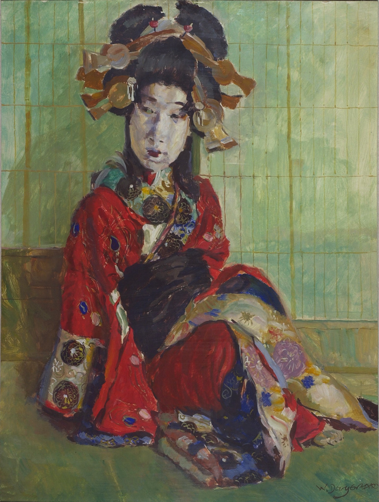 Willem Dooyewaard, Tago, Sitting Down, undated, gouache on paper.