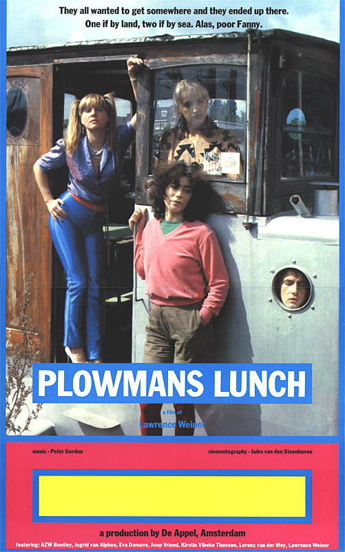 Lawrence Weiner, Plowmans Lunch, 1982