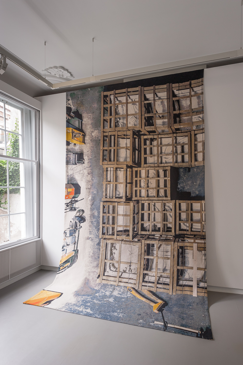Barbara Visser, Moving Rooms, Baroque Ceiling (Copy), Amsterdam Museum Depot, 2013. <em>fotograaf: Cassander Eeftick Schattenkerk</em>