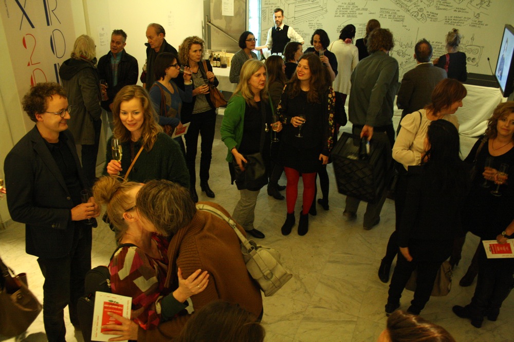 Tijdens het Prix de Rome feest. <em>fotograaf: Milan Anais</em>