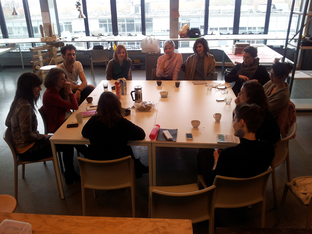 Krõõt Juurak, Internal Conflict, 2014, performance, found photographs of the Curatorial Programme participants