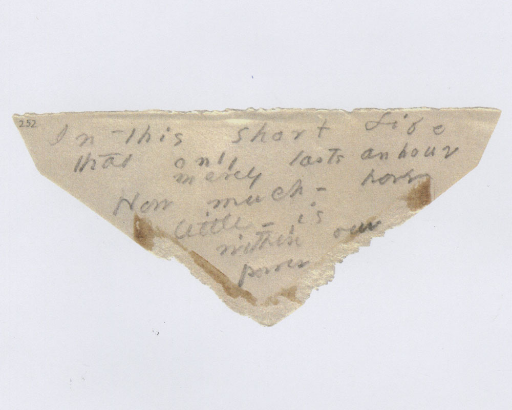 Envelopgedicht van Emily Dickinson verstuurd aan gerlach en koop door Nickel van Duijvenboden op 16 februari 2015