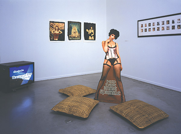 Annie Sprinkle, v.l.n.r.: Herstory of Porn, 1992; The Transformation Salon, 1991-2002. <em>fotograaf: © Ernst Moritz, Den Haag / The Hague</em> © De Appel, Amsterdam & de kunstenaar(s)/the artist(s)