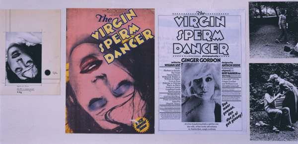 Anna Beeke (foto's), William Levy (tekst), Anthon Beeke (grafisch ontwerp), Virgin Sperm Dancer, 1972. <em>fotograaf: © Ernst Moritz, Den Haag / The Hague</em> © De Appel, Amsterdam & de kunstenaar(s)/the artist(s)