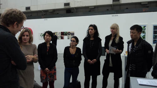 Sunday Art Fair, from left to right: Jonas Zakaitis, Camilla Mozzato, Ada Kai-ting Yang, Maria Quiroga, Orsolya Hegedus, Anna Laarits, Fang Fang