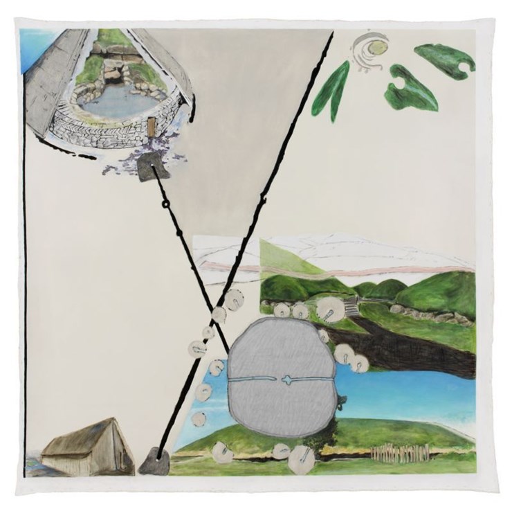 Jo Baer, Time-Line (Spheres, Angles and the Negative of the 2nd Derivative), 2012. Courtesy of the artist. Photo Gert Jan van Rooij