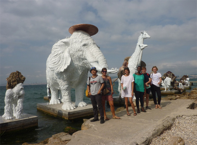 Participants of de Appel Curatorial Programme 2015-16 at the Istanbul Biennial